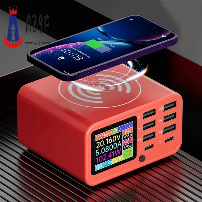 A29F-8-Port PD Multifunction Fast Charger For Phone Laptop Short Circuit Repair Current Burn-In Repair EU Plug
A29F-8-Port PD Multifunction Fast Charger For Phone Laptop Short Circuit Repair Current Burn-In Repair EU Plug