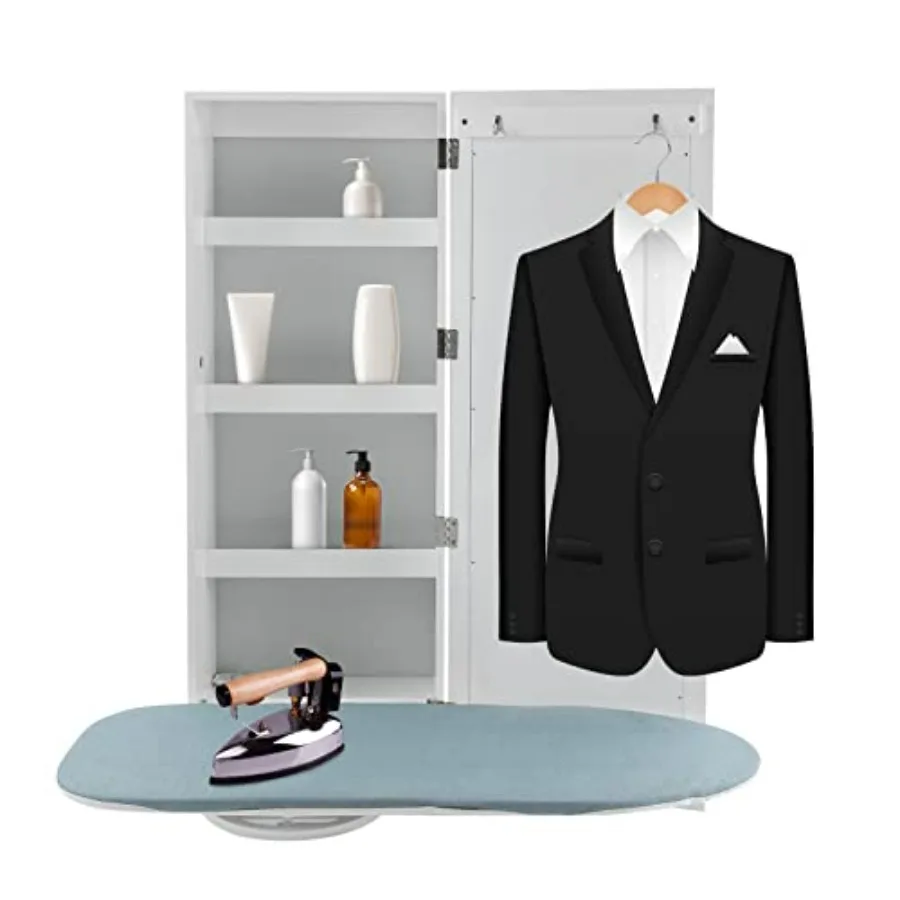 Wall Mounted Ironing Board Cabinet with Foldable Design and Storage Space Rotatable Ironing Board in Matte Black for Laundry Ro
Wall Mounted Ironing Board Cabinet with Foldable Design and Storage Space Rotatable Ironing Board in Matte Black for Laundry Ro