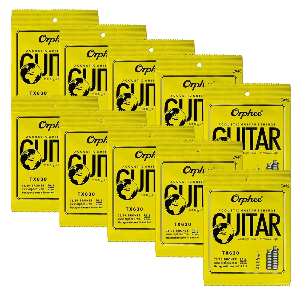 Durable High Quality Brand New Guitar Strings Part Hexagonal Carbon Steel Phosphor Bronze 1 Set / 6 Pcs 10 Set NEW
Durable High Quality Brand New Guitar Strings Part Hexagonal Carbon Steel Phosphor Bronze 1 Set / 6 Pcs 10 Set NEW