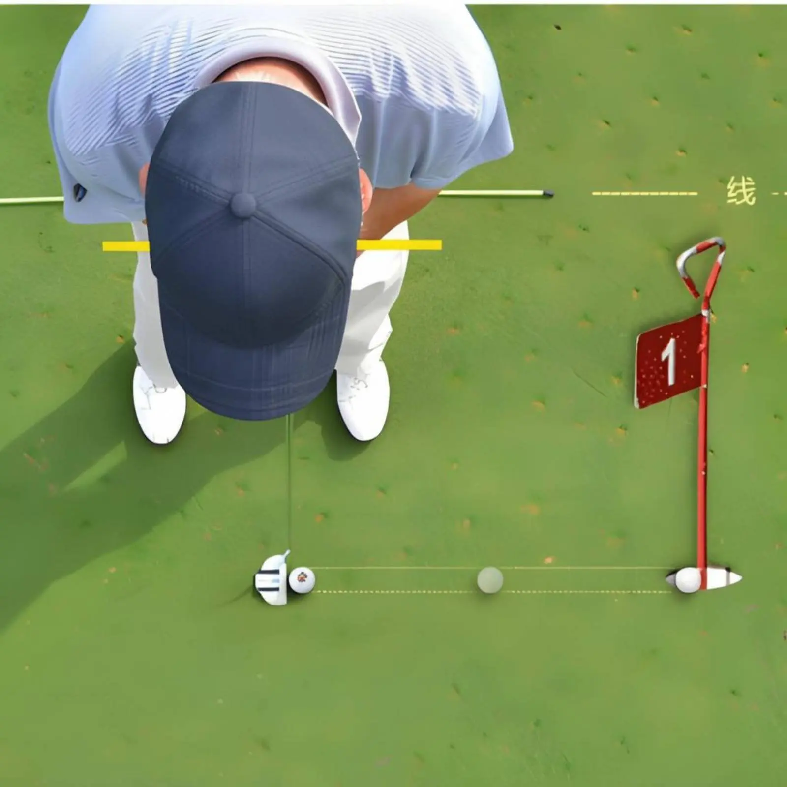 T-Shaped Putting Aid Lightweight Golf Putting Aid Golf Putter Guide Swing Position Help Sports Training Gear Distance Control