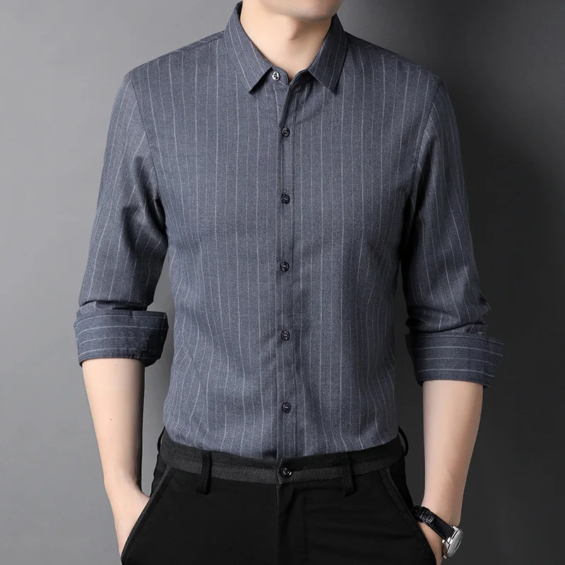 Men's New Business Formal Shirts Casual Fashion Commuter Tops Striped Buttons Men's Clothing Hombre Ropa
Men's New Business Formal Shirts Casual Fashion Commuter Tops Striped Buttons Men's Clothing Hombre Ropa