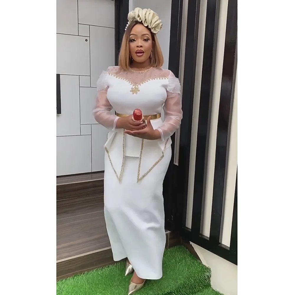 African Fashion Women's Plus-size Temperament Commuter Hot Diamond Organza Dress S9582
African Fashion Women's Plus-size Temperament Commuter Hot Diamond Organza Dress S9582