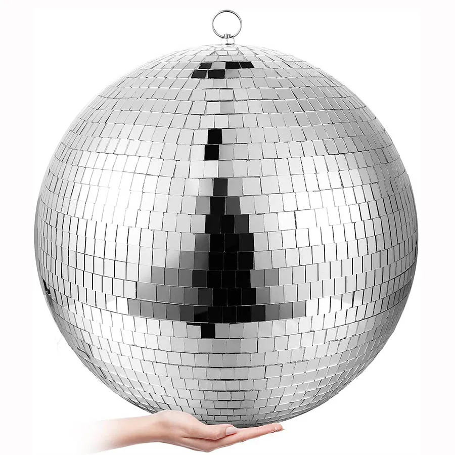 12'' Disco Ball Silver Hanging Mirror Disco Ball Reflective Mirror Disco Ball Ornament for Party Holiday Wedding Stage Decor
12'' Disco Ball Silver Hanging Mirror Disco Ball Reflective Mirror Disco Ball Ornament for Party Holiday Wedding Stage Decor