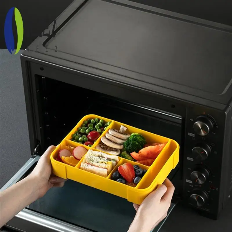 AEE2-Bento Ланч-бокс для детей, ланч-бокс Bento Box для взрослых с 5 отделениями и 1 контейнером для заправки салата, коробка для закусок
AEE2-Bento Ланч-бокс для детей, ланч-бокс Bento Box для взрослых с 5 отделениями и 1 контейнером для заправки салата, коробка для закусок