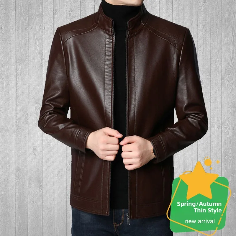 Men's Fleece Lined Leather Jacket Casual Winter Warm Outerwear Flight Biker Style Korean Version Slim Fit Business Casual
Men's Fleece Lined Leather Jacket Casual Winter Warm Outerwear Flight Biker Style Korean Version Slim Fit Business Casual