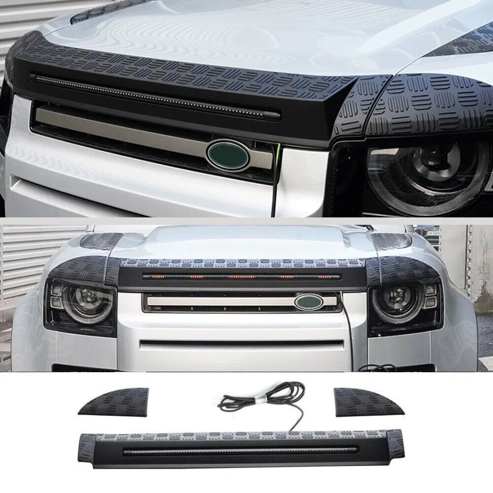 2020-2023 For Land Rover Defender Black Front Hood Bonnet Kit Cover W/LED Lights
2020-2023 For Land Rover Defender Black Front Hood Bonnet Kit Cover W/LED Lights