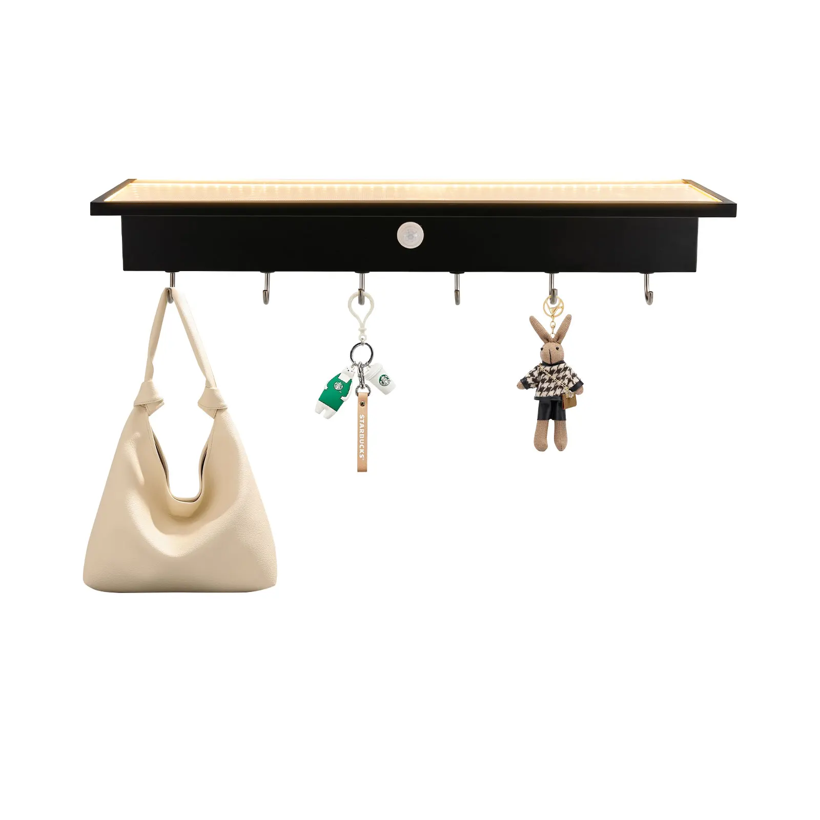 Contemporary Wall Sconce with Built-In Hanging Hooks, Sleek Indoor Wall-Mounted LED Illumination Fixture, Multi-Purpose Decorative Wall Lighting Lamp
Contemporary Wall Sconce with Built-In Hanging Hooks, Sleek Indoor Wall-Mounted LED Illumination Fixture, Multi-Purpose Decorative Wall Lighting Lamp