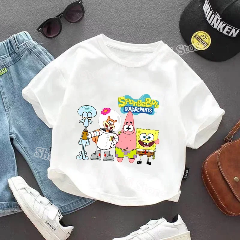 SpongeBobs T-Shirt Cute Cartoon Black White Clothes Outdoor Sport Casual Fashion Tops Cotton Absorbent Breathable Clothing Gift
SpongeBobs T-Shirt Cute Cartoon Black White Clothes Outdoor Sport Casual Fashion Tops Cotton Absorbent Breathable Clothing Gift