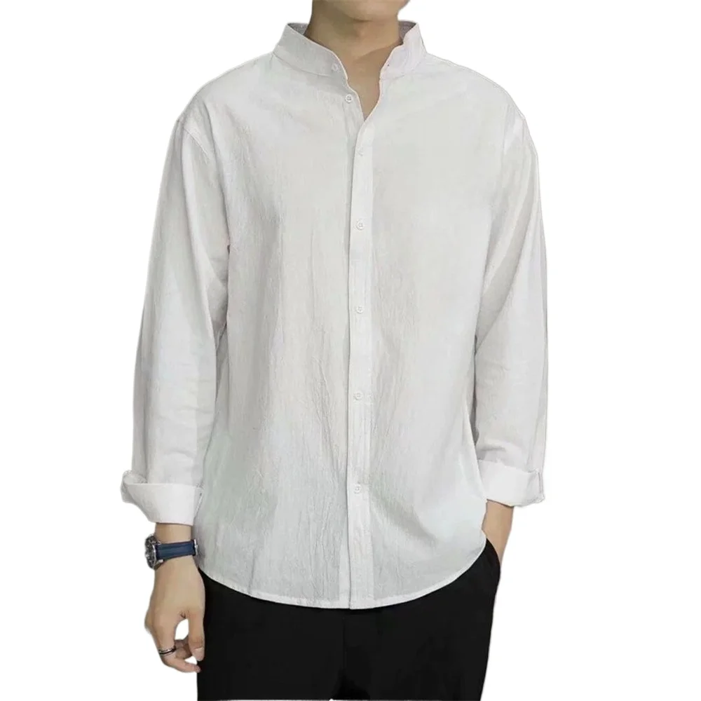 2026 Spring Autumn Men's Shirt Long Sleeve Solid Color Cotton Linen Henley Neck Single Breathable Korean Style Fashion Male Top
2026 Spring Autumn Men's Shirt Long Sleeve Solid Color Cotton Linen Henley Neck Single Breathable Korean Style Fashion Male Top