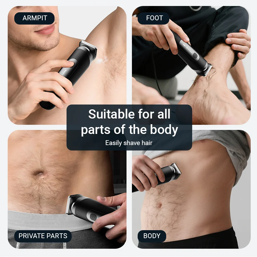 Professional Men's Beard Trimmer, Electric Mustache Groomer & Nose Hair Clipper, Cordless Waterproof Kit with Stubble Comb, USB
Professional Men's Beard Trimmer, Electric Mustache Groomer & Nose Hair Clipper, Cordless Waterproof Kit with Stubble Comb, USB