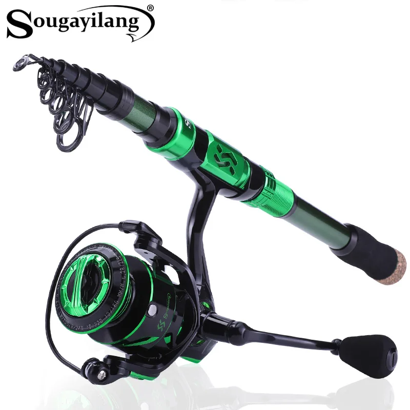 Sougayilang Fishing Rod Reel Combo 1.8-3.0m 24 Ton Carbon Fibre Telescopic Fishing Rod 1000-4000 12+1BB Spinning Reels Set Pesca
Sougayilang Fishing Rod Reel Combo 1.8-3.0m 24 Ton Carbon Fibre Telescopic Fishing Rod 1000-4000 12+1BB Spinning Reels Set Pesca