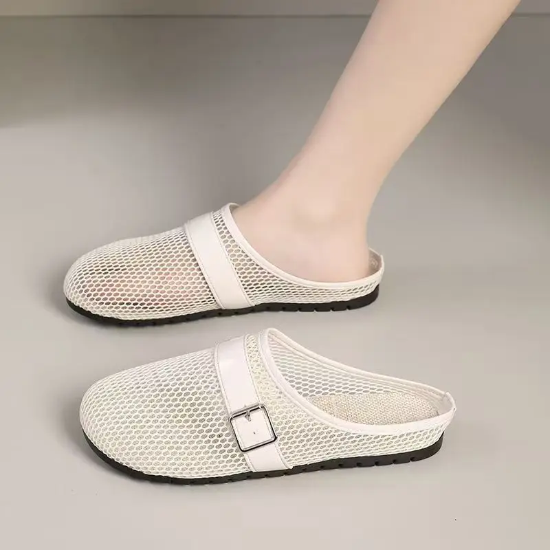 Women's Baotou Flat Sole Mesh Slippers Summer New Soft Sole Non Slip Breathable Lightweight Slip On Outdoor Half Slippers Sandal
Women's Baotou Flat Sole Mesh Slippers Summer New Soft Sole Non Slip Breathable Lightweight Slip On Outdoor Half Slippers Sandal