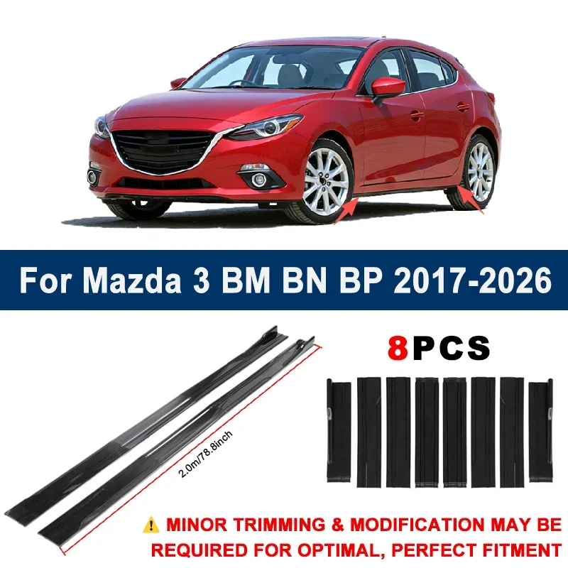 Aerodynamic 2m Sectional Side Skirt Extension Lips Racing Side Spoiler For Mazda 3 BM BN BP 2017-2026 2018 Sport Upgrade Kit
Aerodynamic 2m Sectional Side Skirt Extension Lips Racing Side Spoiler For Mazda 3 BM BN BP 2017-2026 2018 Sport Upgrade Kit