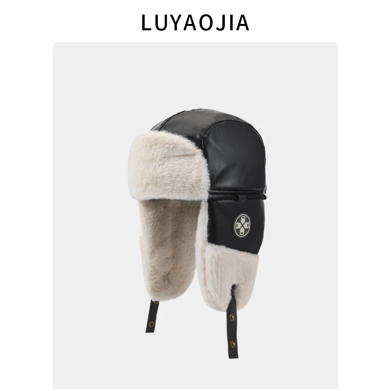 Winter velvet thickened warm PU leather Lei Feng hat men's and women's outdoor versatile cycling cold ear hat
Winter velvet thickened warm PU leather Lei Feng hat men's and women's outdoor versatile cycling cold ear hat