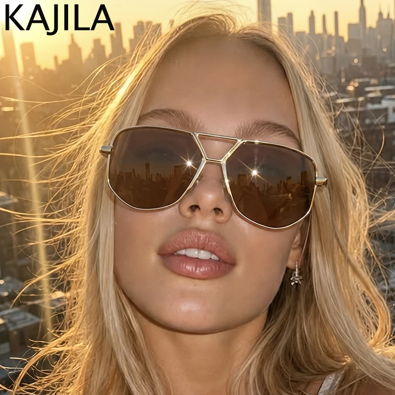 Fashion Oversized Square Punk Sunglasses Women 2026 Luxury Brand Vintage Metal Double Bridge Pilot Sun Glasses Driving Shades
Fashion Oversized Square Punk Sunglasses Women 2026 Luxury Brand Vintage Metal Double Bridge Pilot Sun Glasses Driving Shades