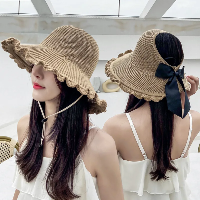 Fashion Folds Design Women Empty Top Hat Summer Solid Color Large Brim Sunscreen Hat Outdoor Elastic Fabric Sports Sun Cap
Fashion Folds Design Women Empty Top Hat Summer Solid Color Large Brim Sunscreen Hat Outdoor Elastic Fabric Sports Sun Cap