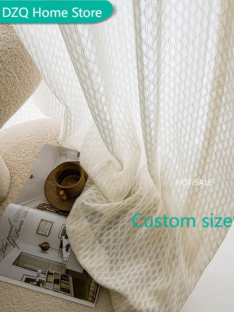 French embroidered Beige curtain yarn living room balcony bay window Japanese cotton linen curtain yarn custom curtain
French embroidered Beige curtain yarn living room balcony bay window Japanese cotton linen curtain yarn custom curtain