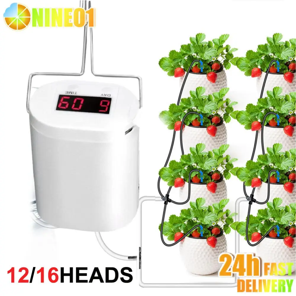 12/16 Pumps Automatic Watering Kit Automatic Timer Watering Device Drip Irrigation Indoor Plant Watering Device Garden Gadget
12/16 Pumps Automatic Watering Kit Automatic Timer Watering Device Drip Irrigation Indoor Plant Watering Device Garden Gadget