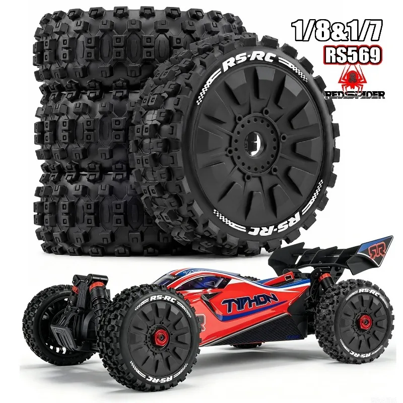 4Pcs 1/8 RC Off-Road Buggy Wheels Tire 17mm Hex for ARRMA 1/8 Typhon 3S/6S Losi 8IGHT HongNor FS Racing KYOSHO MP9
4Pcs 1/8 RC Off-Road Buggy Wheels Tire 17mm Hex for ARRMA 1/8 Typhon 3S/6S Losi 8IGHT HongNor FS Racing KYOSHO MP9