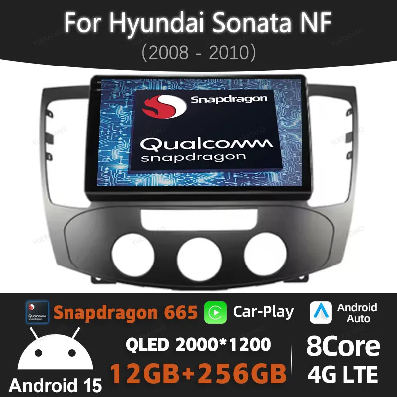 Автомобильное радио Android 15 для Hyundai Sonata Nf 2008-2010 Мультимедийный стерео видеоплеер BT 4G LTE 5G WIFI Qualcomm GPS NAVI 2DIN
Автомобильное радио Android 15 для Hyundai Sonata Nf 2008-2010 Мультимедийный стерео видеоплеер BT 4G LTE 5G WIFI Qualcomm GPS NAVI 2DIN