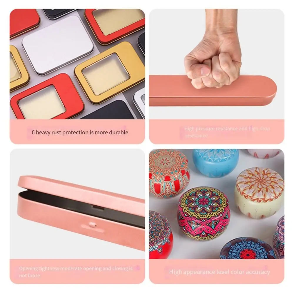Multicolor Tin Box with Clear Window Lid Empty Jewelry Box Nail Art Display Case Rectangular Candy Package Metal Box
Multicolor Tin Box with Clear Window Lid Empty Jewelry Box Nail Art Display Case Rectangular Candy Package Metal Box