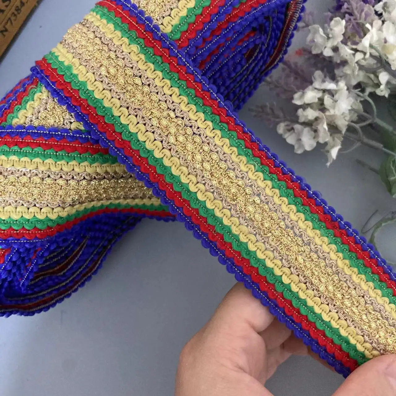 1 Yard 4.8cm Blue Lace Trim Ribbon Gold Thread Webbing Ethnic Style Clothing Embroidery Sequin Fabric Jacquard Accessories New
1 Yard 4.8cm Blue Lace Trim Ribbon Gold Thread Webbing Ethnic Style Clothing Embroidery Sequin Fabric Jacquard Accessories New