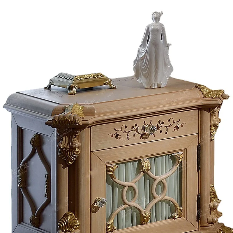 Neoclassical bedside table Large apartment villa solid wood bedside locker
Neoclassical bedside table Large apartment villa solid wood bedside locker