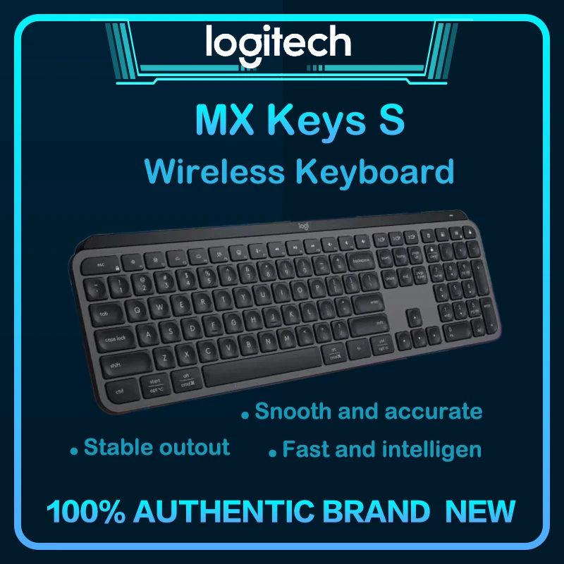 Logitech MX Keys S Wireless Keyboard Bluetooth Logi Bolt USB-C Rechargeable Backlit Multi-device Office Keyboard
Logitech MX Keys S Wireless Keyboard Bluetooth Logi Bolt USB-C Rechargeable Backlit Multi-device Office Keyboard