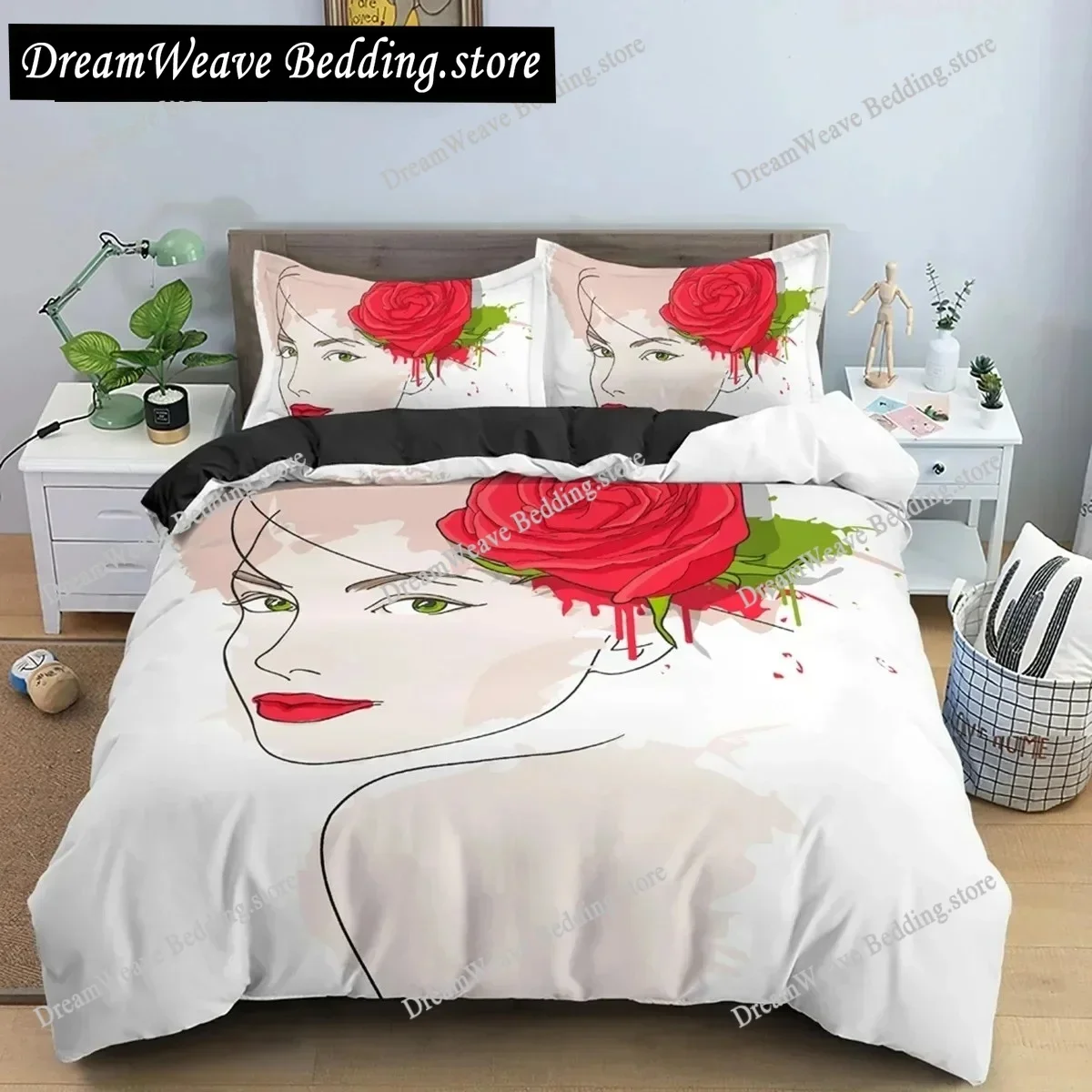 Hand-drawn Woman Bedding Set Duvet Cover 3d Bedding Fashion Design Decoration King Duvet Cover Set Double Bed Set Bedding Sets96
Hand-drawn Woman Bedding Set Duvet Cover 3d Bedding Fashion Design Decoration King Duvet Cover Set Double Bed Set Bedding Sets96