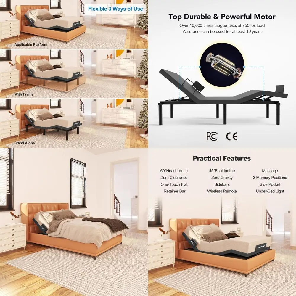 Регулируемая основа кровати FLEXISPOT S6, размер Twin XL, быстрая сборка, с массажем, нулевым зазором, бесшумный и долговечный двигатель, нулевая гравитация
Регулируемая основа кровати FLEXISPOT S6, размер Twin XL, быстрая сборка, с массажем, нулевым зазором, бесшумный и долговечный двигатель, нулевая гравитация