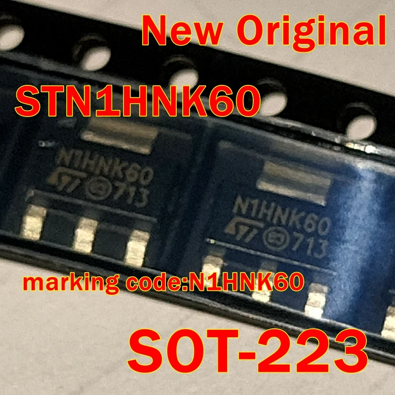 1pcs to 100pcs STN1HNK60 SOT-223 New Original marking code:N1HNK60 N-channel MOSFET field effect tube
1pcs to 100pcs STN1HNK60 SOT-223 New Original marking code:N1HNK60 N-channel MOSFET field effect tube