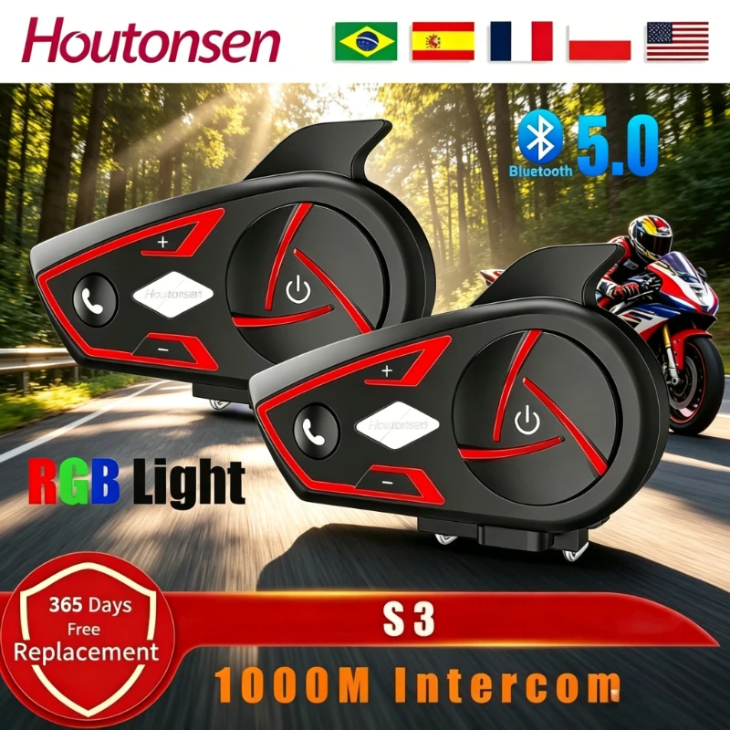 НОВИНКА 2026: Мотогарнитура Houtonsen S3 RGB с трехцветной подсветкой, Bluetooth-интеркомом и водонепроницаемостью, дальность связи 1000 м
НОВИНКА 2026: Мотогарнитура Houtonsen S3 RGB с трехцветной подсветкой, Bluetooth-интеркомом и водонепроницаемостью, дальность связи 1000 м