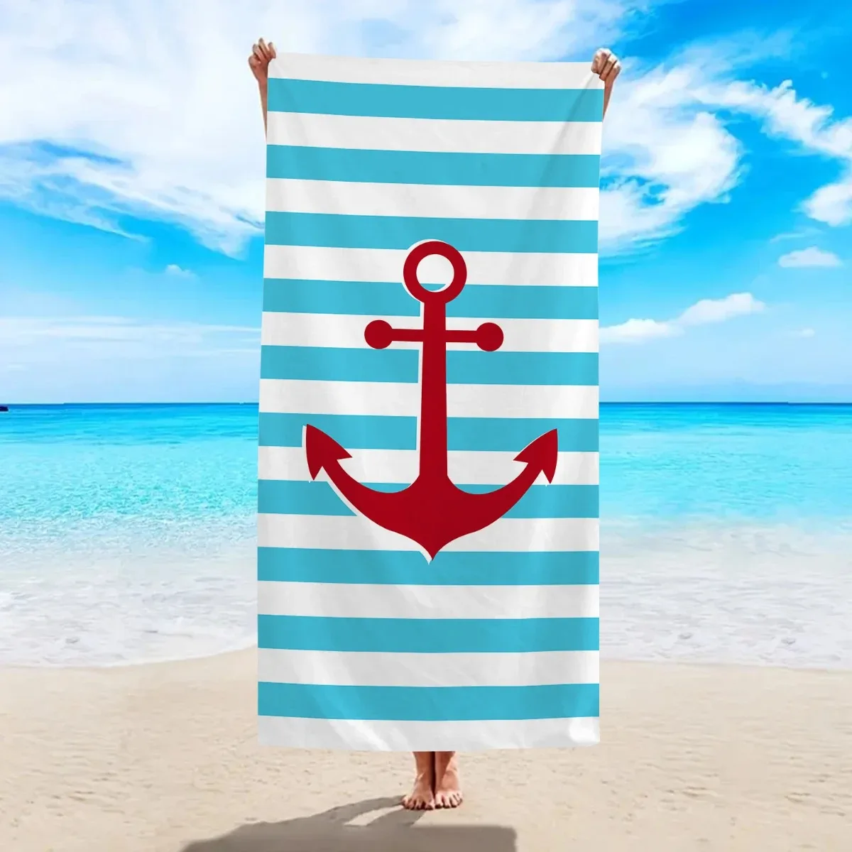 Nautical Anchor Print Beach Towel Soft Peach Skin Fabric Quick Dry Microfiber Summer Travel Vacation Swimming Pool Bath Towel
Nautical Anchor Print Beach Towel Soft Peach Skin Fabric Quick Dry Microfiber Summer Travel Vacation Swimming Pool Bath Towel
