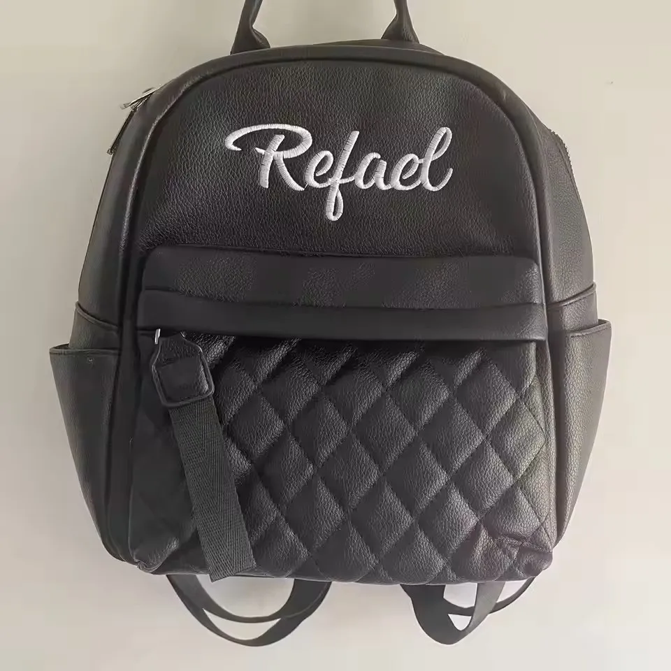 High Quality Embroidery Name Backpack Women's PU Bag Ladies Gift PU Outdoor Small Backpack Personalized Girl's Birthday Gift Bag
High Quality Embroidery Name Backpack Women's PU Bag Ladies Gift PU Outdoor Small Backpack Personalized Girl's Birthday Gift Bag