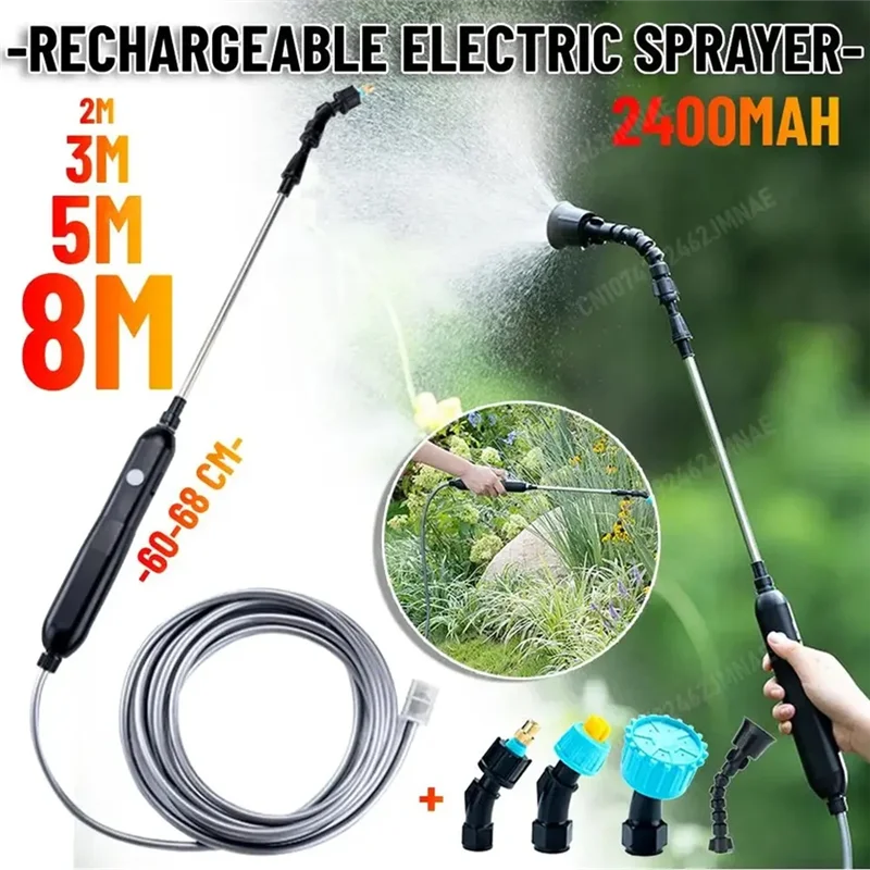 B17B Electric Atomizer With 2M Pipes 2 Nozzles Garden Watering Airbrush Telescopic Irrigation Tools Type-C/USB
B17B Electric Atomizer With 2M Pipes 2 Nozzles Garden Watering Airbrush Telescopic Irrigation Tools Type-C/USB