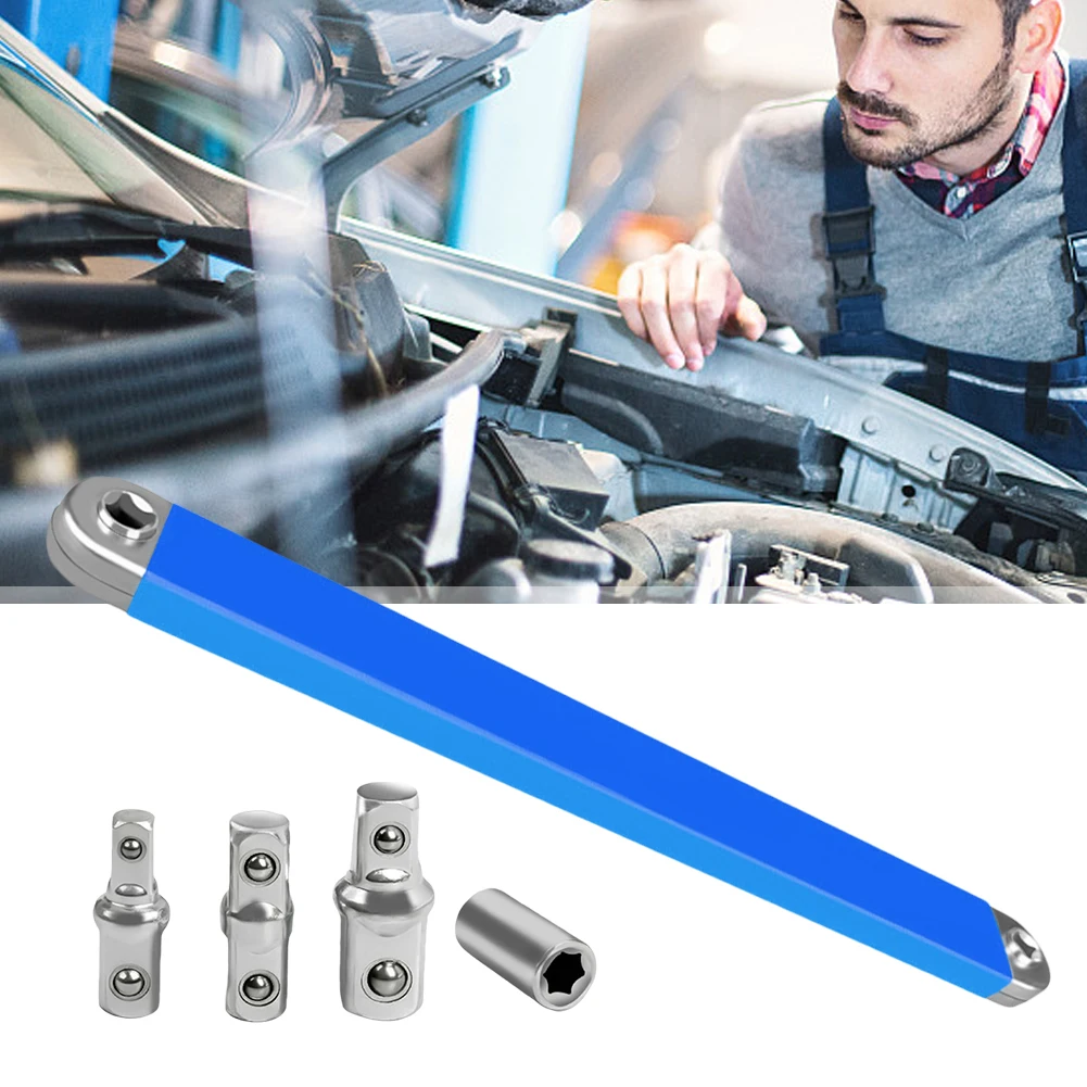 Ударопрочный гаечный ключ-трещотка с адаптерами для квадратного привода 1/2, 1/4, 3/8 дюйма, набор удлинителей для труднодоступных мест
Ударопрочный гаечный ключ-трещотка с адаптерами для квадратного привода 1/2, 1/4, 3/8 дюйма, набор удлинителей для труднодоступных мест