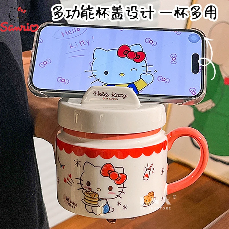 Sanrio Hello Kitty Kuromi Creative Phone Stand Water Cup My Melody Ceramic Mug Cute Cup with Lid 400Ml Large Capacity Coffee Cup
Sanrio Hello Kitty Kuromi Creative Phone Stand Water Cup My Melody Ceramic Mug Cute Cup with Lid 400Ml Large Capacity Coffee Cup