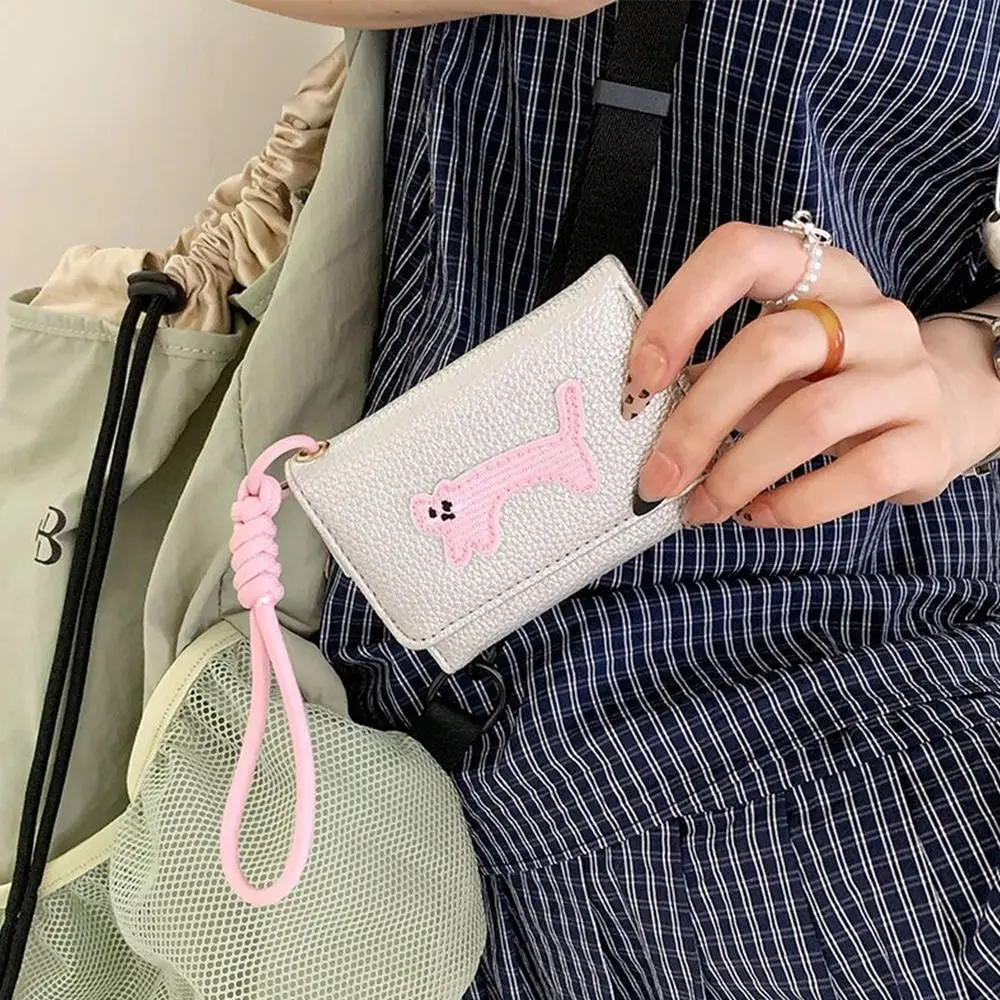 Kawaii Women Three Fold Wallet Short Pu Leather Cartoon Money Bag with Lanyard Cute Cat Student Card Coin Purse Card Holder
Kawaii Women Three Fold Wallet Short Pu Leather Cartoon Money Bag with Lanyard Cute Cat Student Card Coin Purse Card Holder