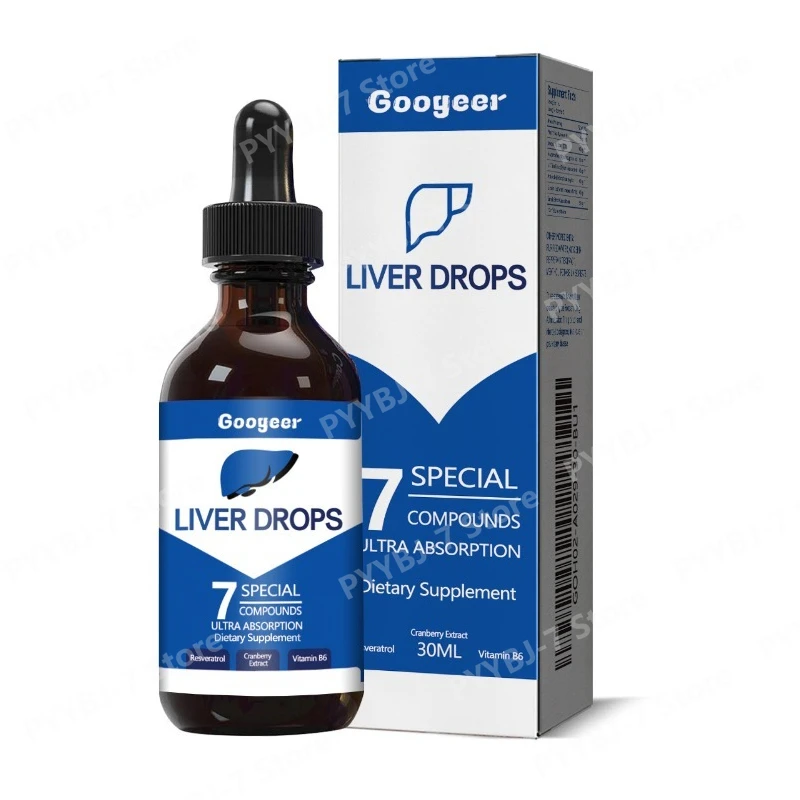 Googeer Liver Support Liquid Drops 30ml Ultra Absorption 7 in 1 Complex with Resveratrol VitaminB6 for Liver Function Supplement
Googeer Liver Support Liquid Drops 30ml Ultra Absorption 7 in 1 Complex with Resveratrol VitaminB6 for Liver Function Supplement