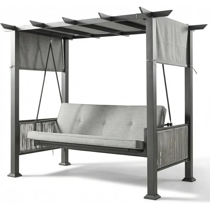 2026 New:2-in-1 Convertible Porch Swing Bed, 3-Elegant Patio Swing with Wicker Armrests, Outdoor Chair with Adjusta
2026 New:2-in-1 Convertible Porch Swing Bed, 3-Elegant Patio Swing with Wicker Armrests, Outdoor Chair with Adjusta