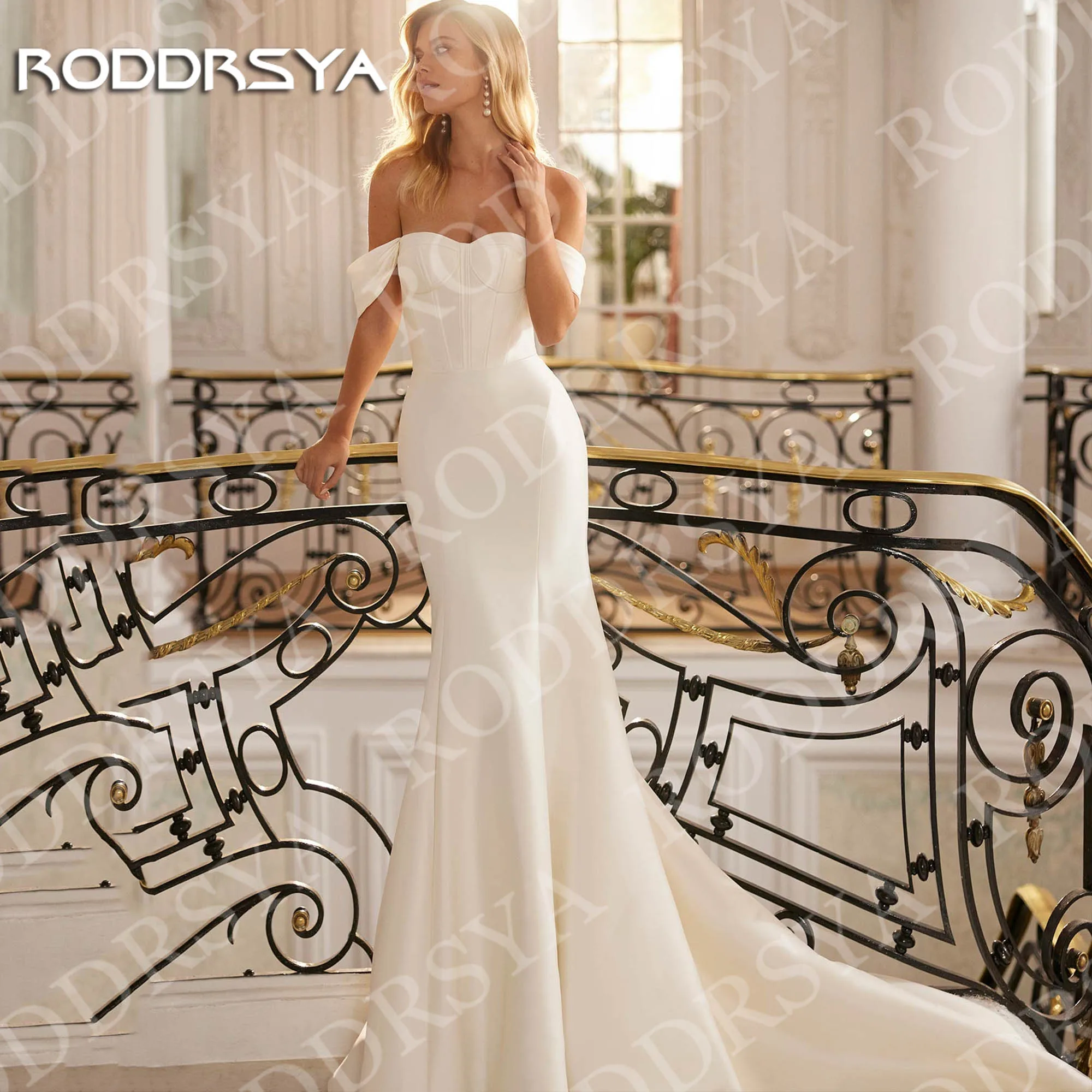 RODDRSYA Satin Off Shoulder Wedding Dress Elegant Mermaid Sweetheart Neck Bridal Dresses Simple Customized свадебное платье 
RODDRSYA Satin Off Shoulder Wedding Dress Elegant Mermaid Sweetheart Neck Bridal Dresses Simple Customized свадебное платье