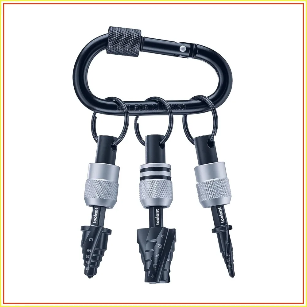 Mini Step Drill Bit Set, 3PCS (1/8"-3/4"), 1/4" Hex Shank, 1" Short Body for Tight Spaces, M2 HSS & Nitriding Coating, with Carabiner & Quick-Release Couplers
Mini Step Drill Bit Set, 3PCS (1/8"-3/4"), 1/4" Hex Shank, 1" Short Body for Tight Spaces, M2 HSS & Nitriding Coating, with Carabiner & Quick-Release Couplers
