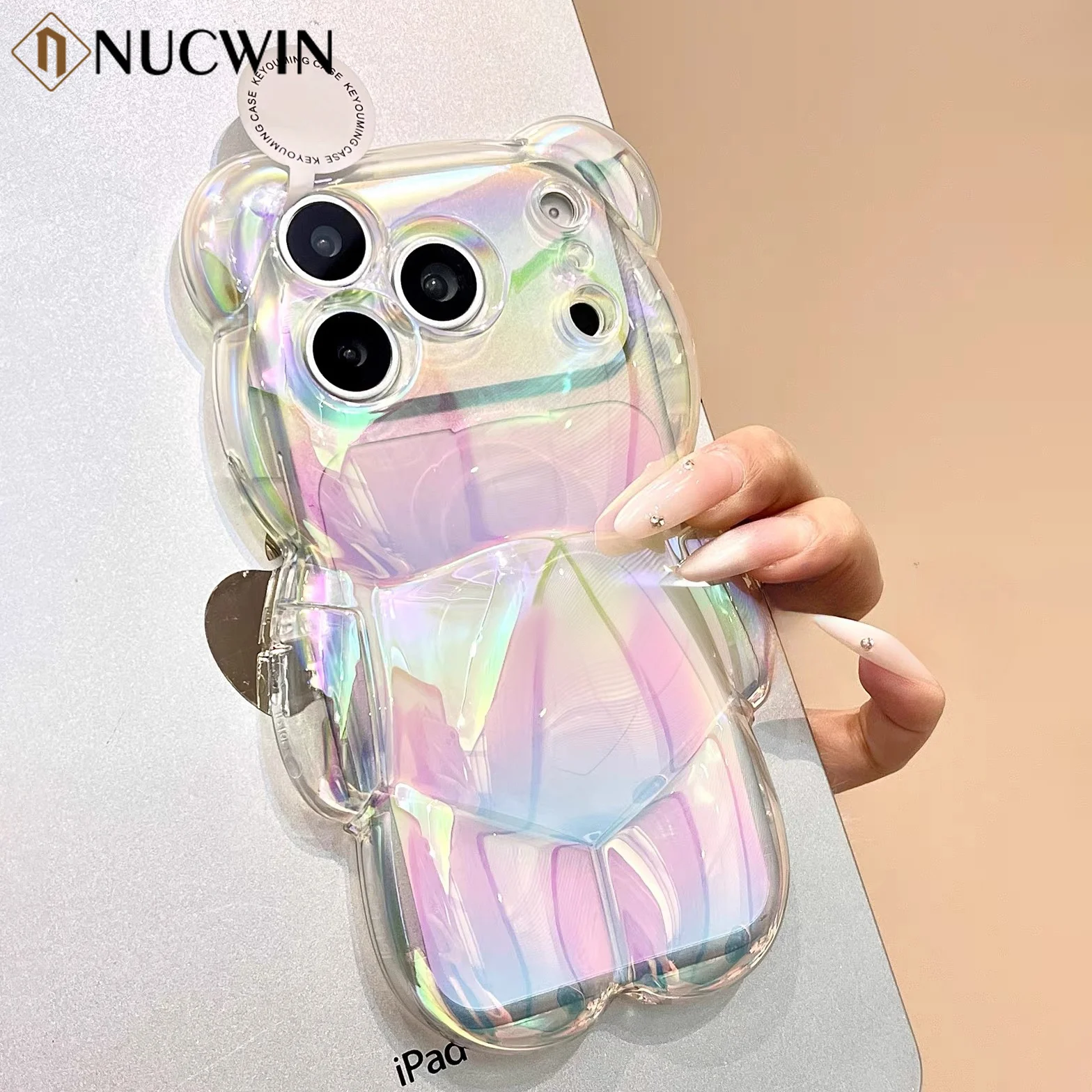 3D Cute Aurora Transparent Cartoon Bear Case For iPhone 11 13 12 14 15 16 17 Pro Max Plus Air Colorful Laser Rainbow Soft Cover
3D Cute Aurora Transparent Cartoon Bear Case For iPhone 11 13 12 14 15 16 17 Pro Max Plus Air Colorful Laser Rainbow Soft Cover