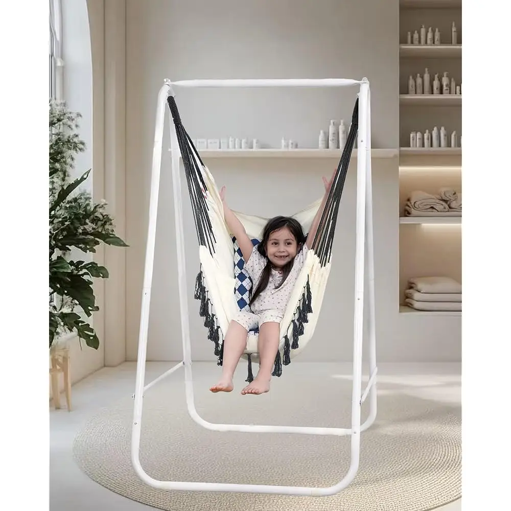 Hammo Chair Swing With Tassels & Stand, Cute Swing Chair With Stand, Comfortable Hammo Chair For Indoor/Outdoor Use, Blue, Max
Hammo Chair Swing With Tassels & Stand, Cute Swing Chair With Stand, Comfortable Hammo Chair For Indoor/Outdoor Use, Blue, Max