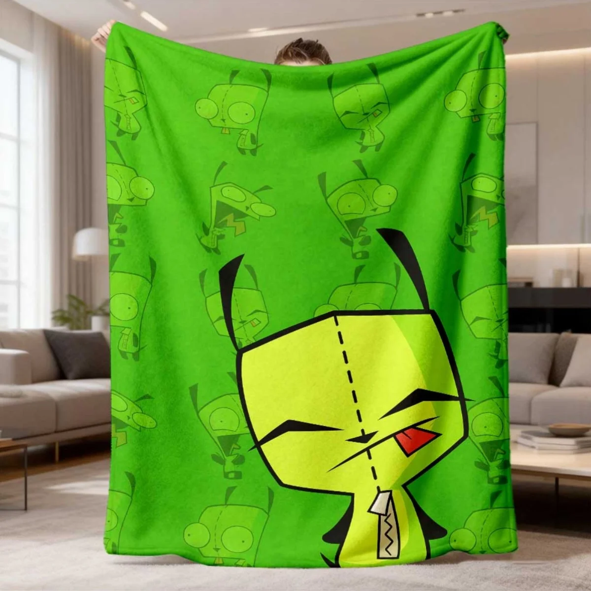 2026 New Flannel Blanket With Invader Theme Available In 4 Sizes, Green Featuring Cartoon Characters, Soft And Comfortable
2026 New Flannel Blanket With Invader Theme Available In 4 Sizes, Green Featuring Cartoon Characters, Soft And Comfortable