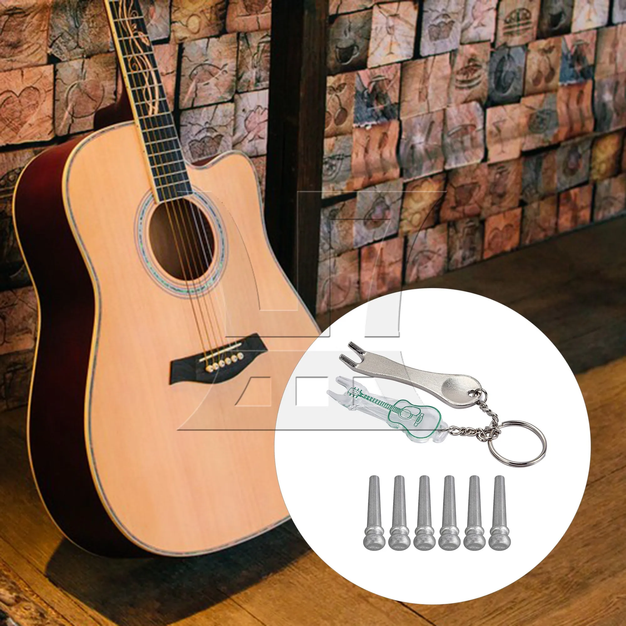 Yibuy 6x Acoustic Guitar Bridge Pins Metal String End Pegs Chrome with Pin Remover
Yibuy 6x Acoustic Guitar Bridge Pins Metal String End Pegs Chrome with Pin Remover