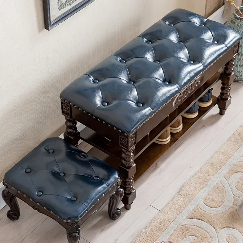 American Style Solid Wood Storage Ottoman With Genuine Leather Seat Entryway Shoe Cabinet Multifunctional Compact Home
American Style Solid Wood Storage Ottoman With Genuine Leather Seat Entryway Shoe Cabinet Multifunctional Compact Home