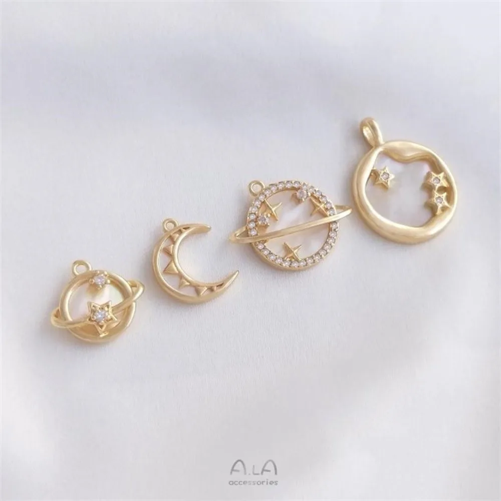 Sticky Natural Mother Shell Copper Charms 14K Gold Color Shell Sun Moon Stars Universe Planet Moon Pendant DIY Bracelet Necklace
Sticky Natural Mother Shell Copper Charms 14K Gold Color Shell Sun Moon Stars Universe Planet Moon Pendant DIY Bracelet Necklace