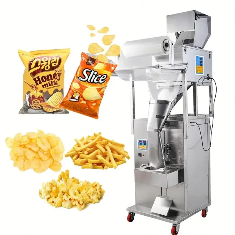 Fully Automatic Vertical Potato Chips Packaging Machine With Nitrogen Banana Chips Plantain Chips Filling Packing Machine
Fully Automatic Vertical Potato Chips Packaging Machine With Nitrogen Banana Chips Plantain Chips Filling Packing Machine