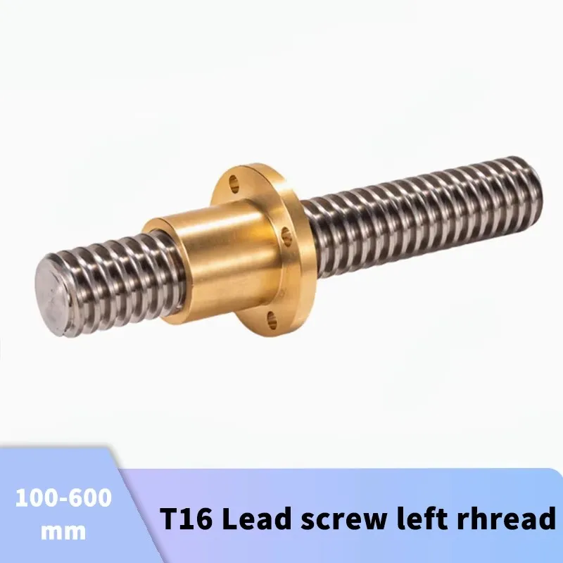 CNC 3D Printer T16 Lead Screw left Thread Trapezoidal Rod Stainless Steel Lead 3/4mm Thread Length 100-600mm with Brass Nut
CNC 3D Printer T16 Lead Screw left Thread Trapezoidal Rod Stainless Steel Lead 3/4mm Thread Length 100-600mm with Brass Nut